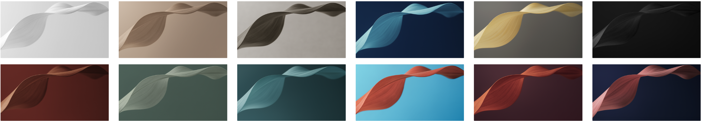 Decorative image that shows the 12 wallpaper options