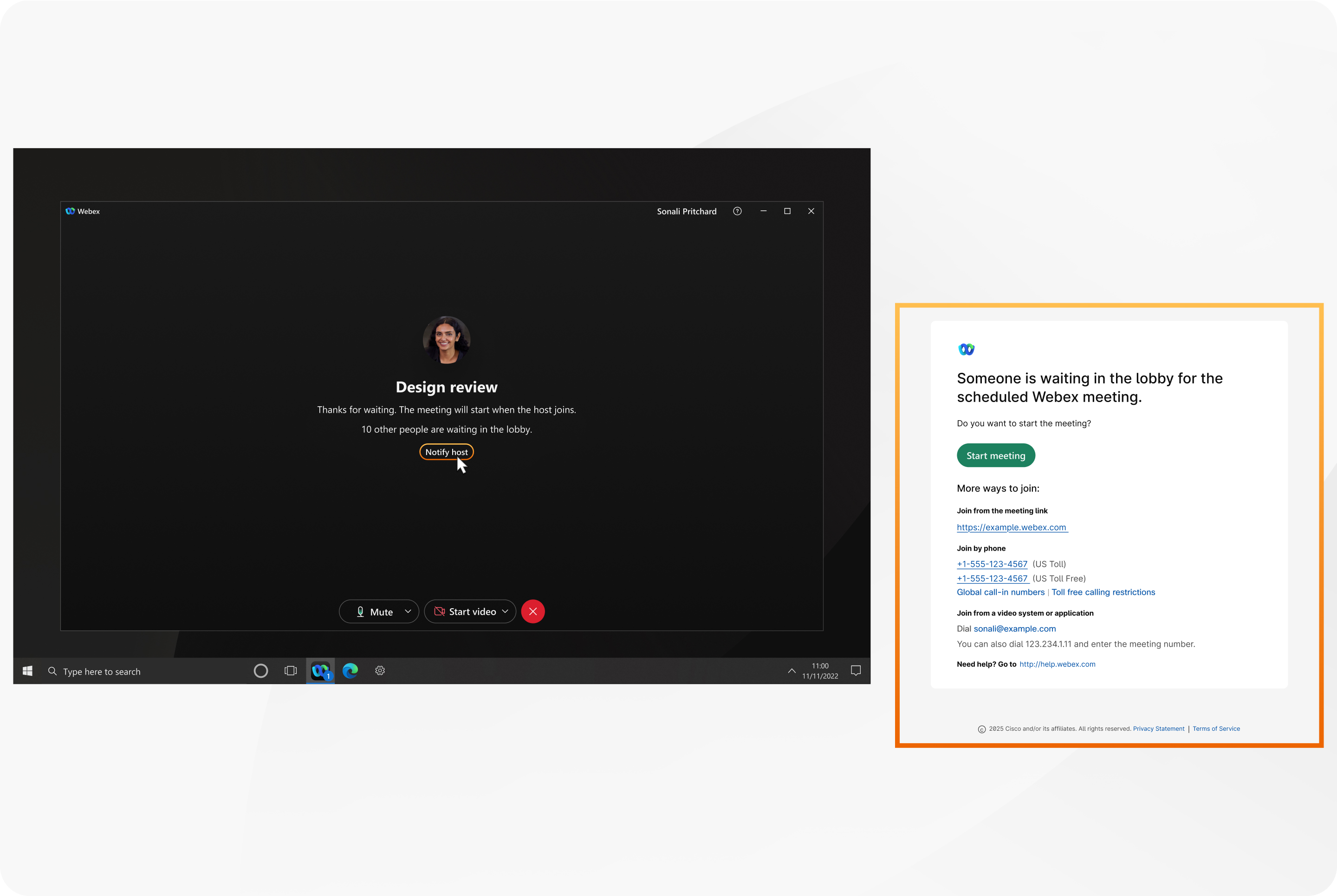Notify the host if attendee join a meeting before the host