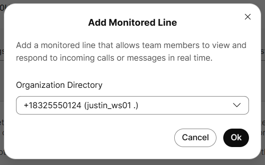 Add monitored line