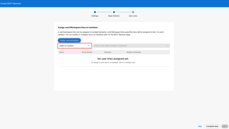 select location for large orgs