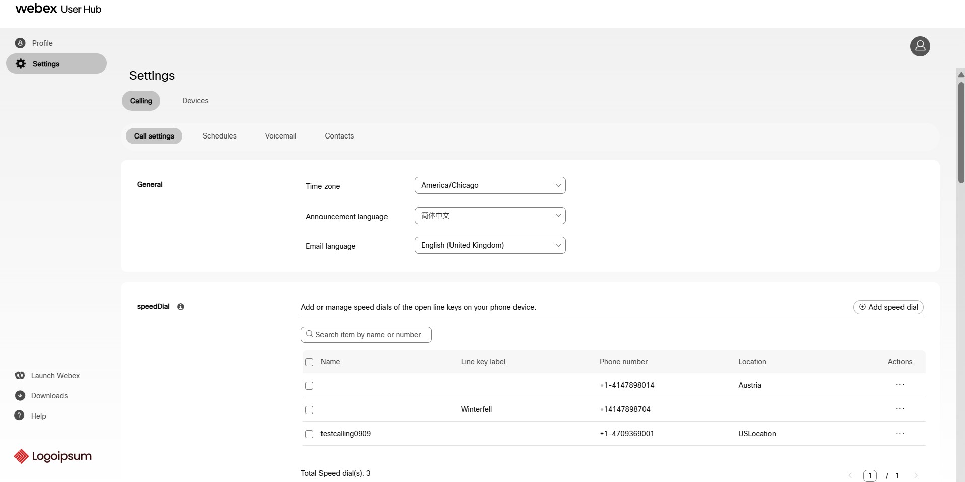 Add speed dial button