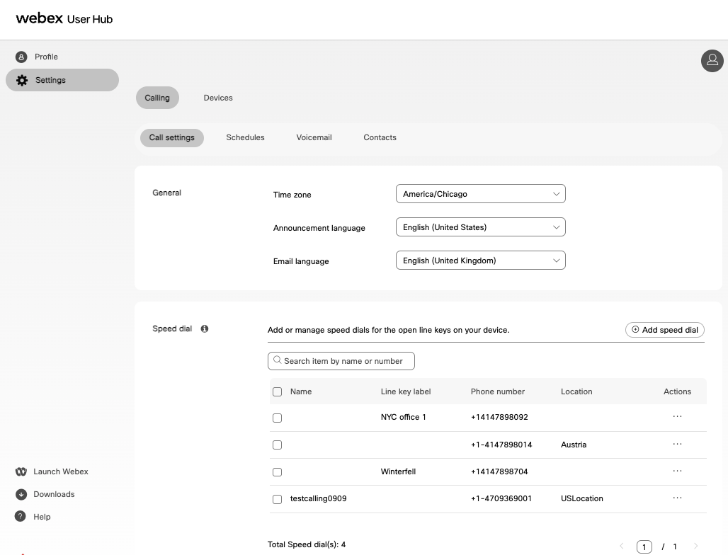 Add speed dial button