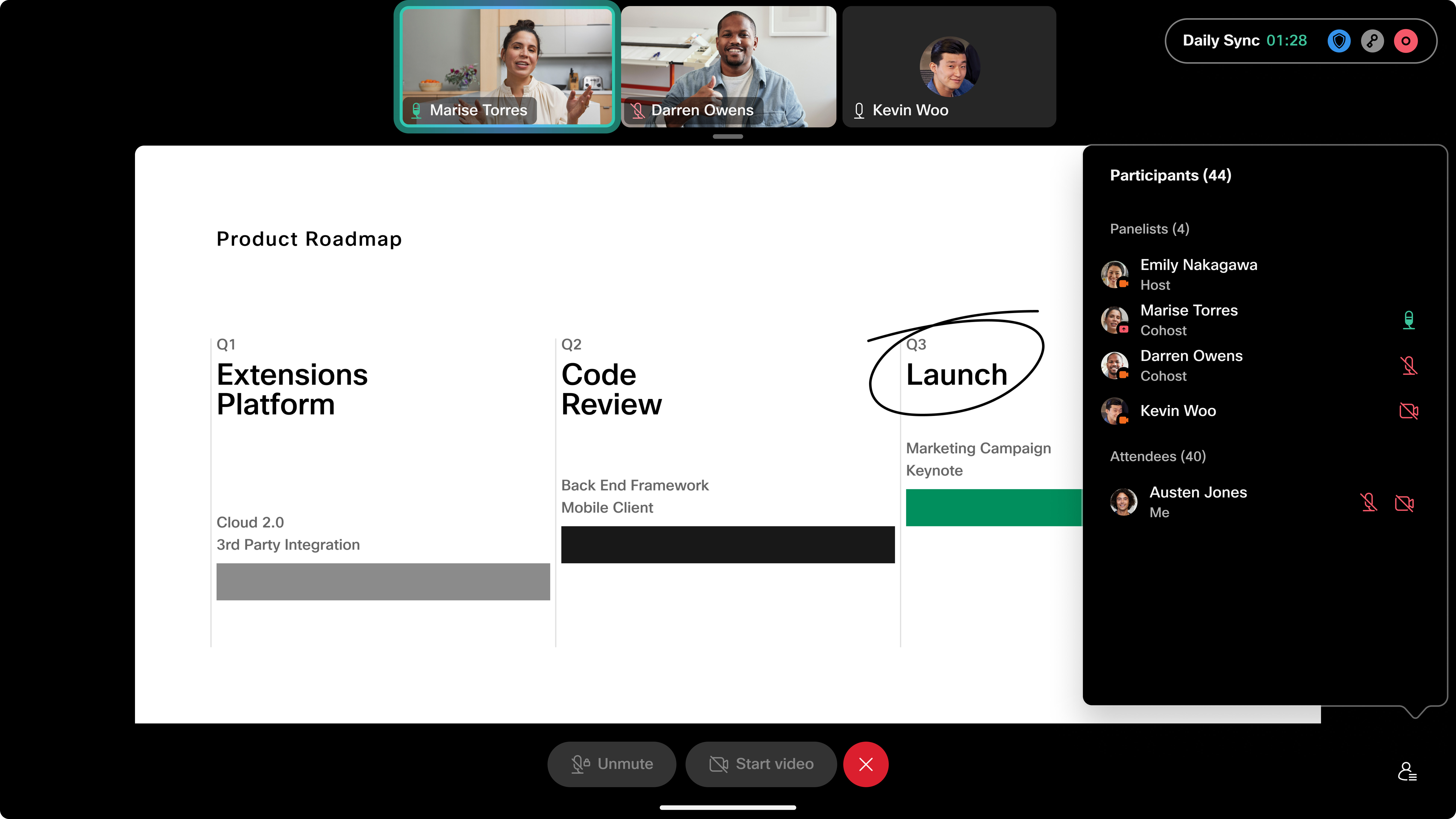 attendees in webinar