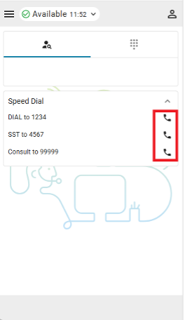 Speed Dial Card - Screen 1