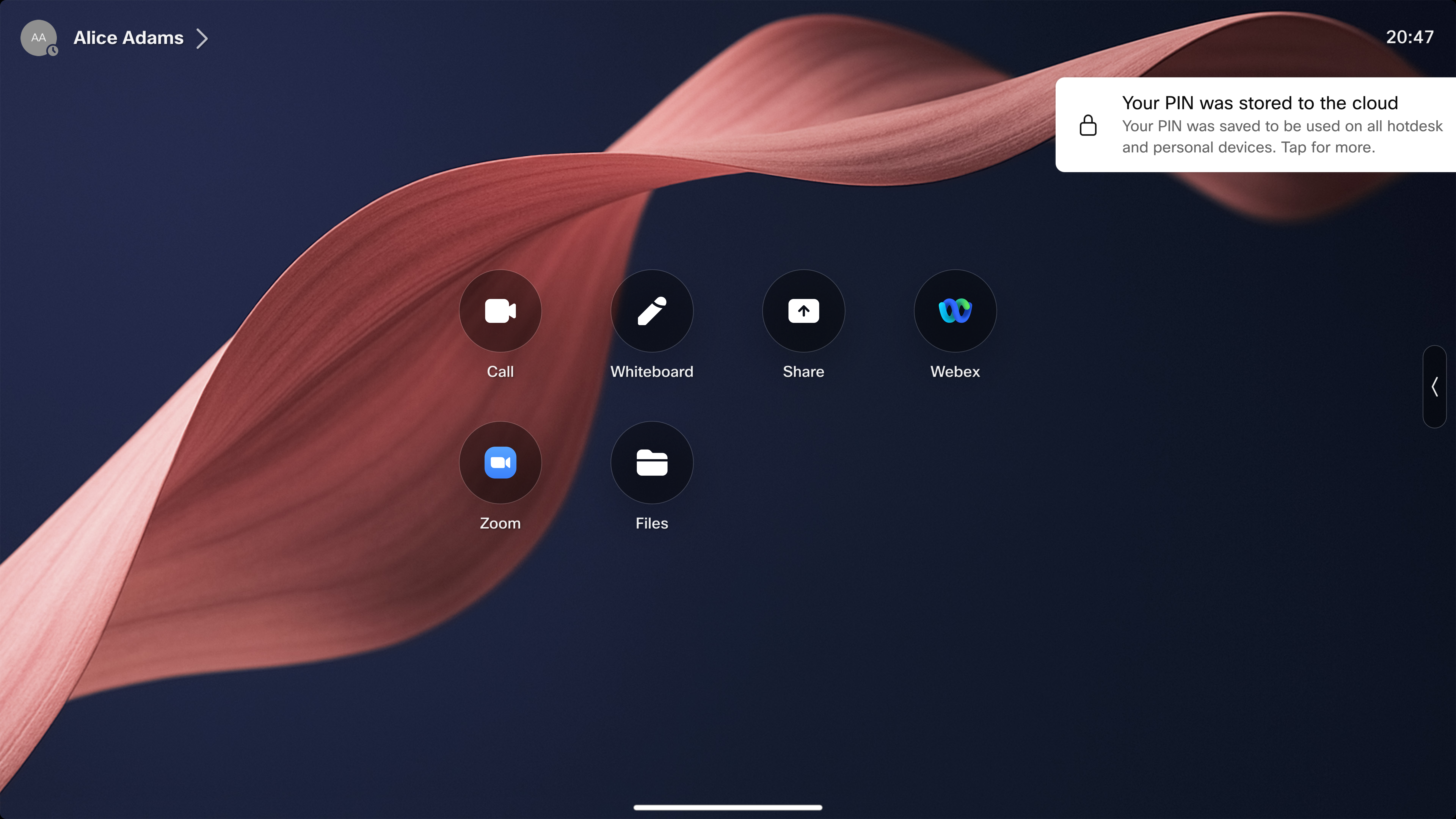 Your PIN was stored to the cloud second screen