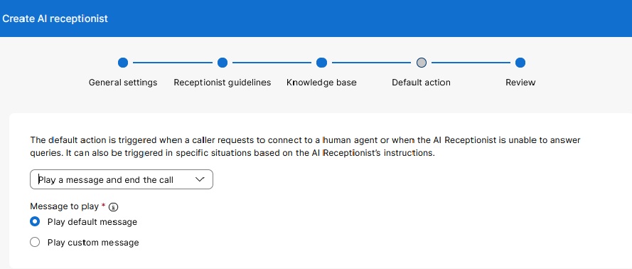Define the action for AIR client