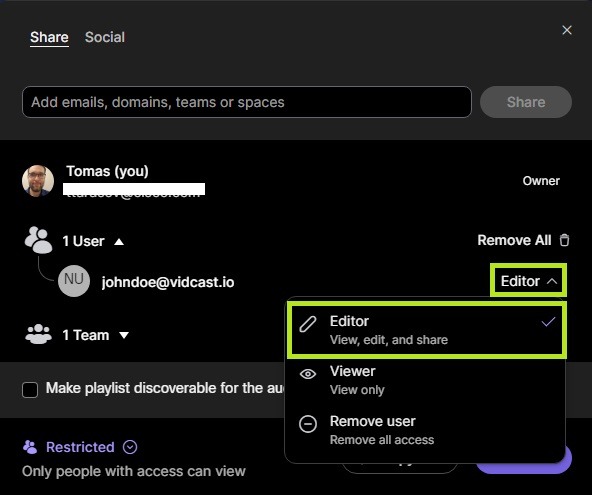 Add editors