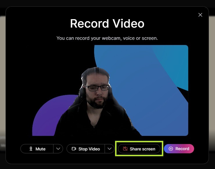 Screenshot of the request access message