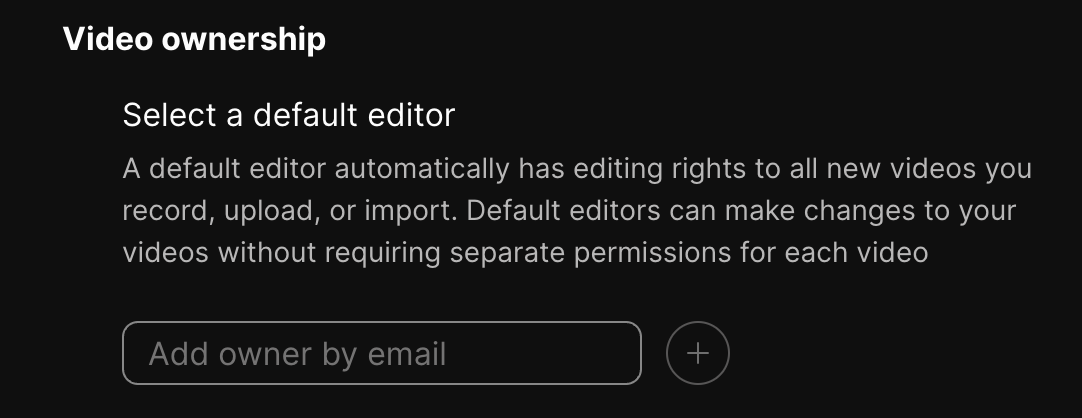 Video ownership screenshot