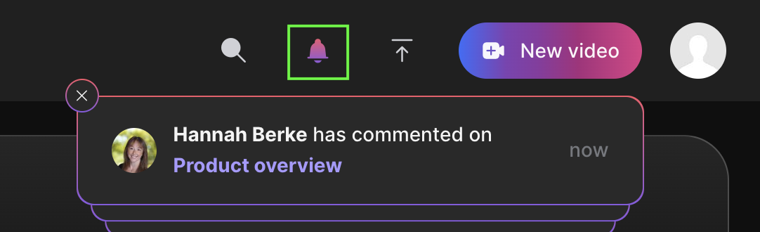 Notifications in Vidcast