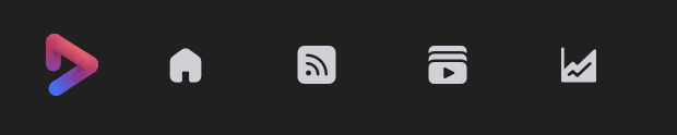 Screenshot of Vidcast main menu icons