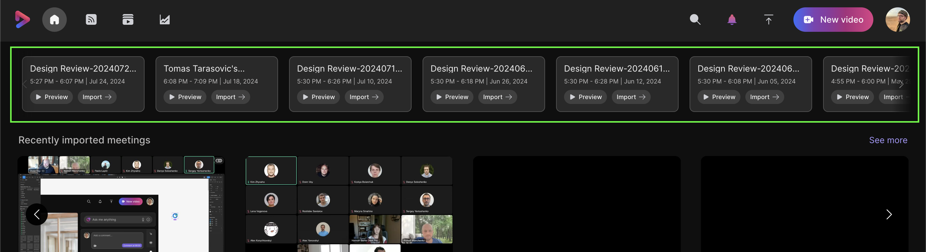 screenshot of import webex meeting reel