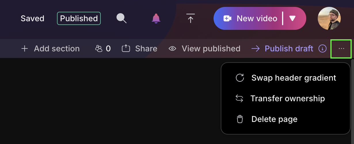 screenshot of transfer ownership for playlists