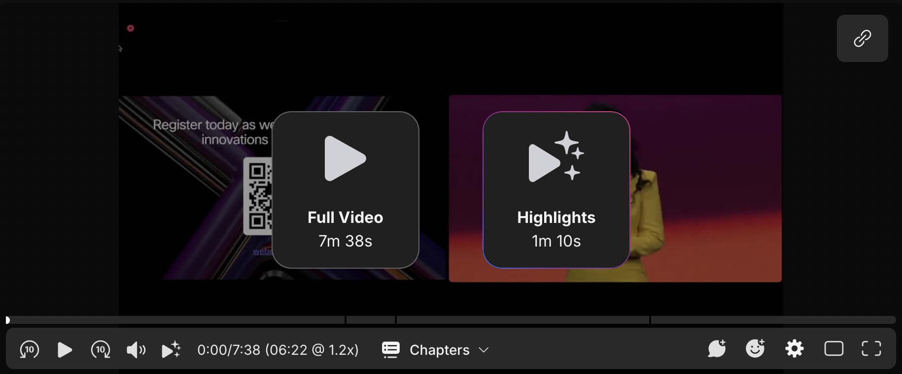 full video and highlights only player