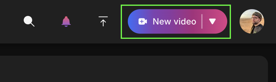 new video button screenshot