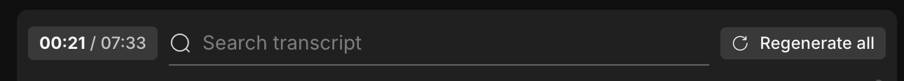 search transcript option