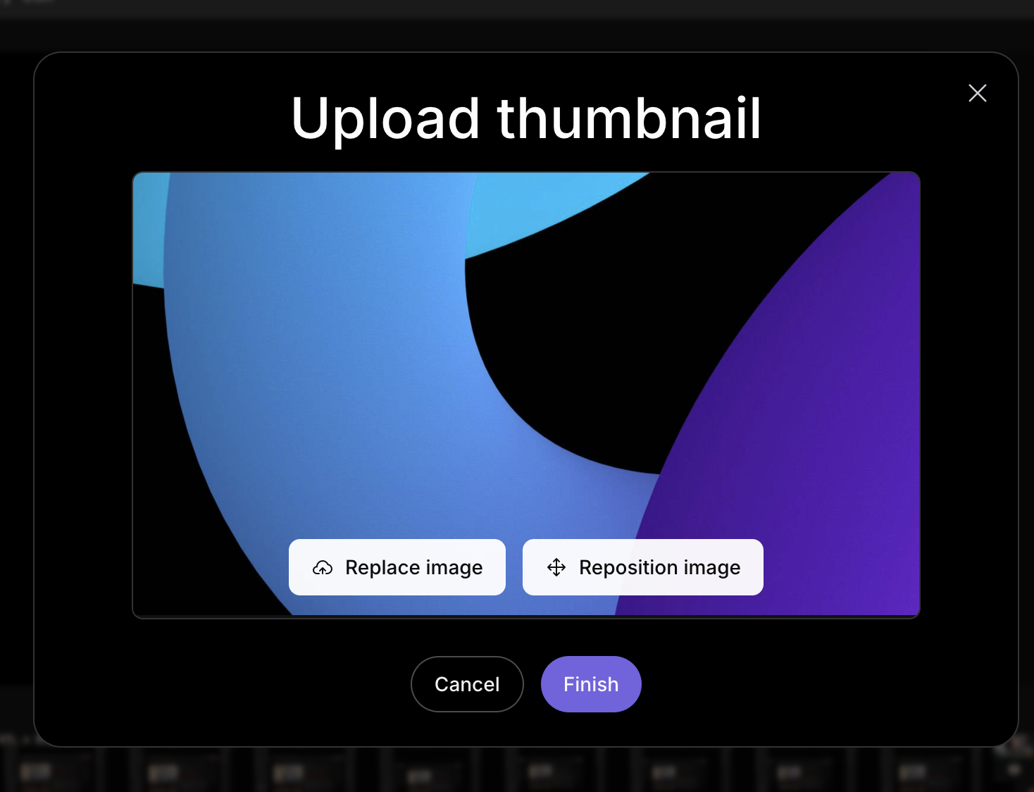 upload thumbnail final screen