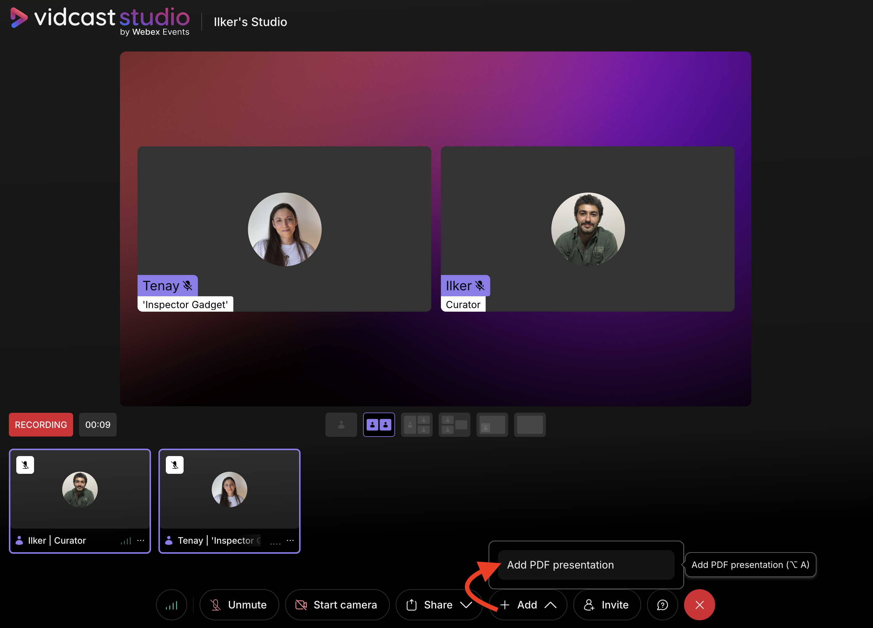 Add PDF Presentation button in the Studio