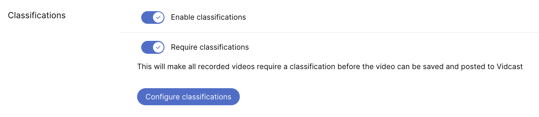 User classifications