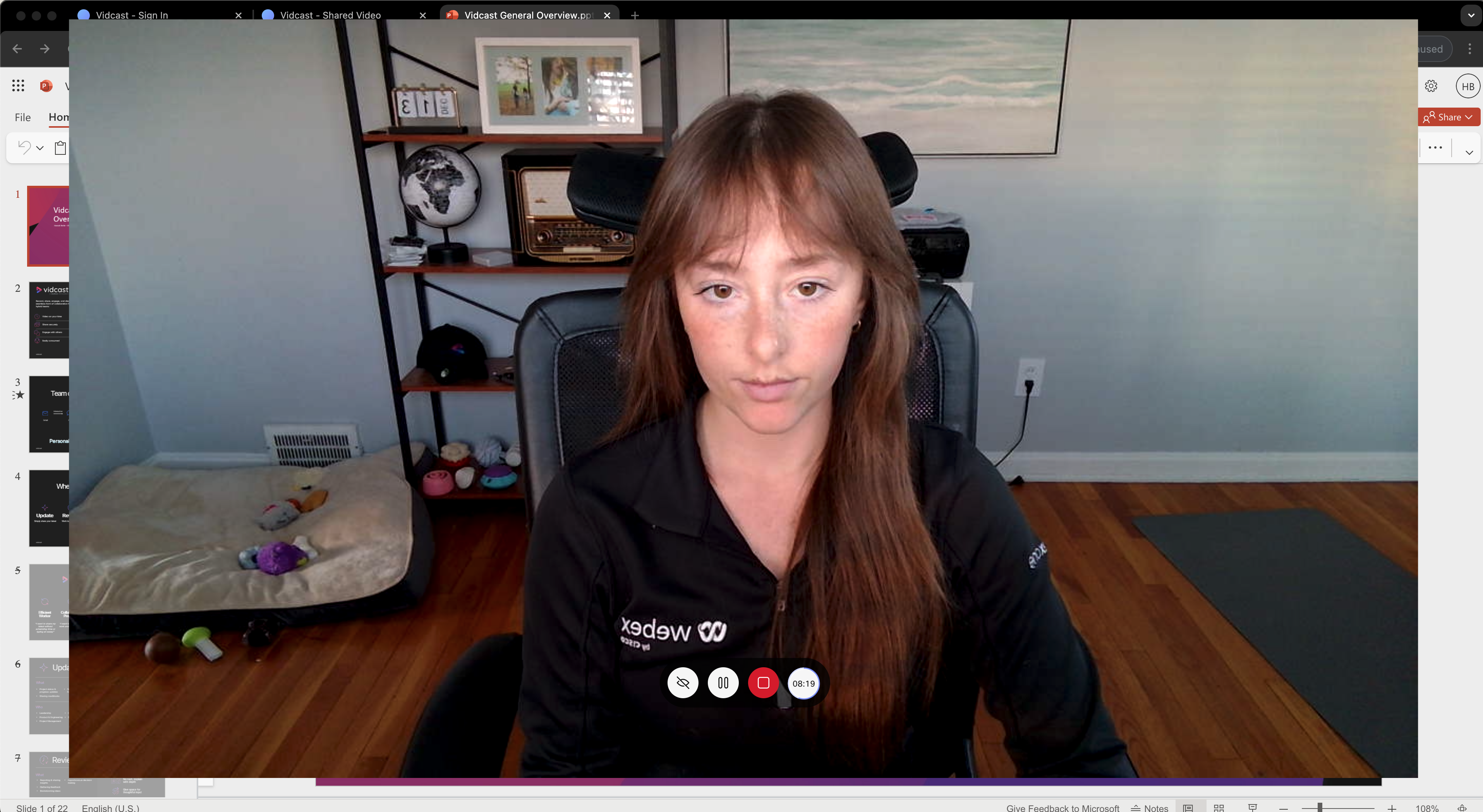 screenshot of camera in the fullscreen mode