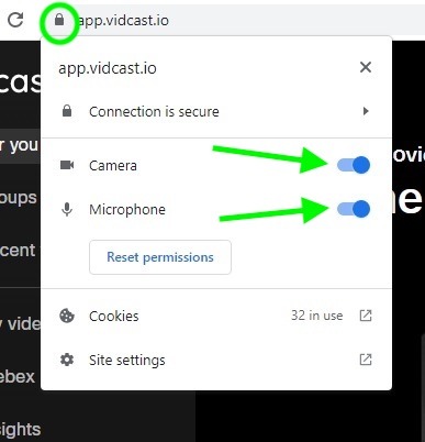 Permissions in the Chrome browser