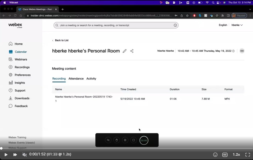 Import Your Webex Meeting
