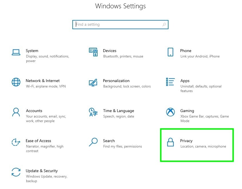 Camera and screen permissions for PC