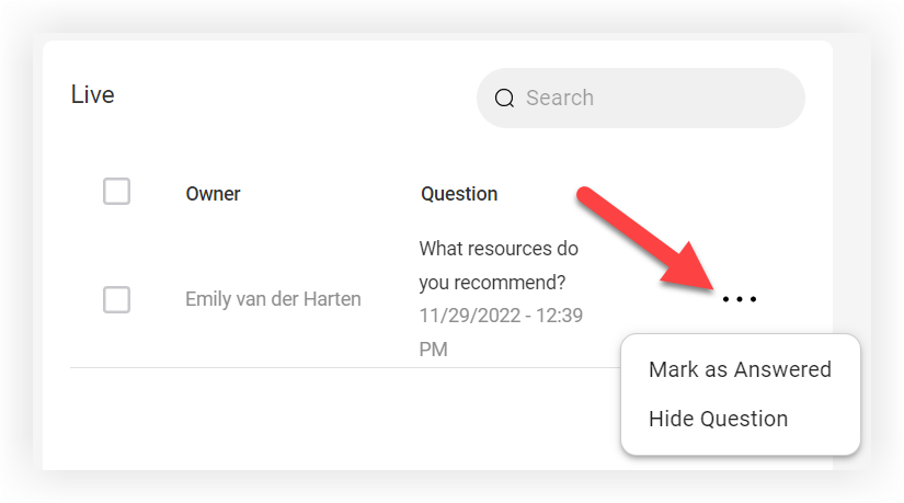 A question with its settings menu expanded.