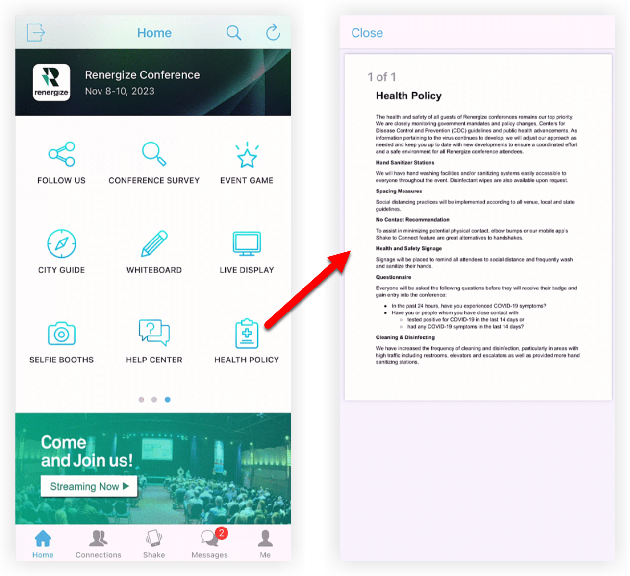 A single document in the Mobile App.