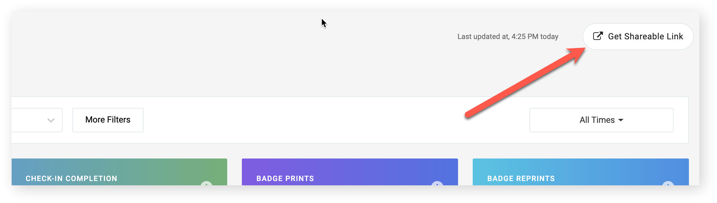 The Get Shareable Link button.