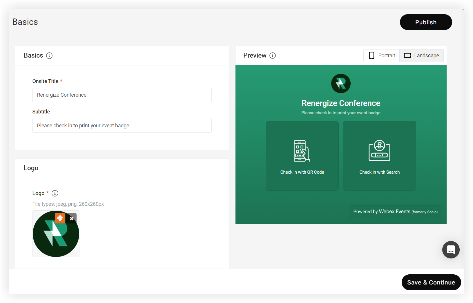 The Onsite Basics page.