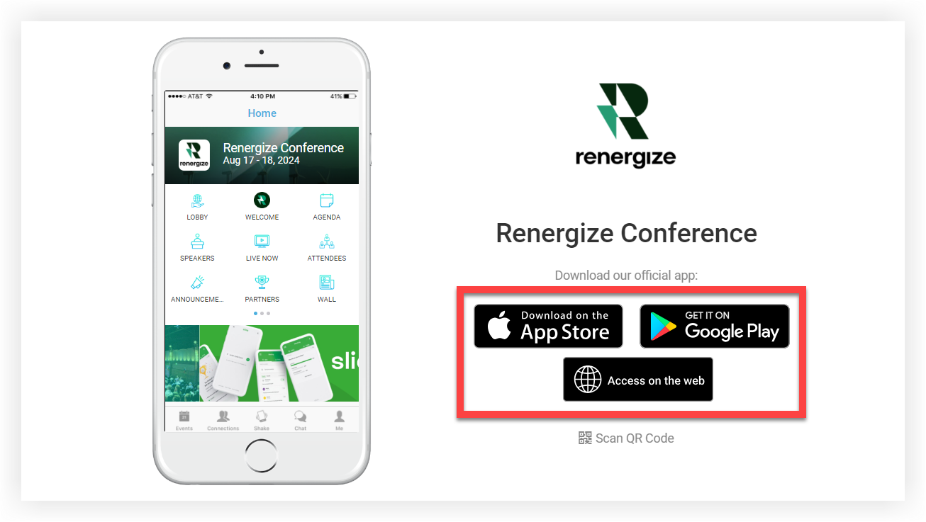 The Renergize Conference promo page.