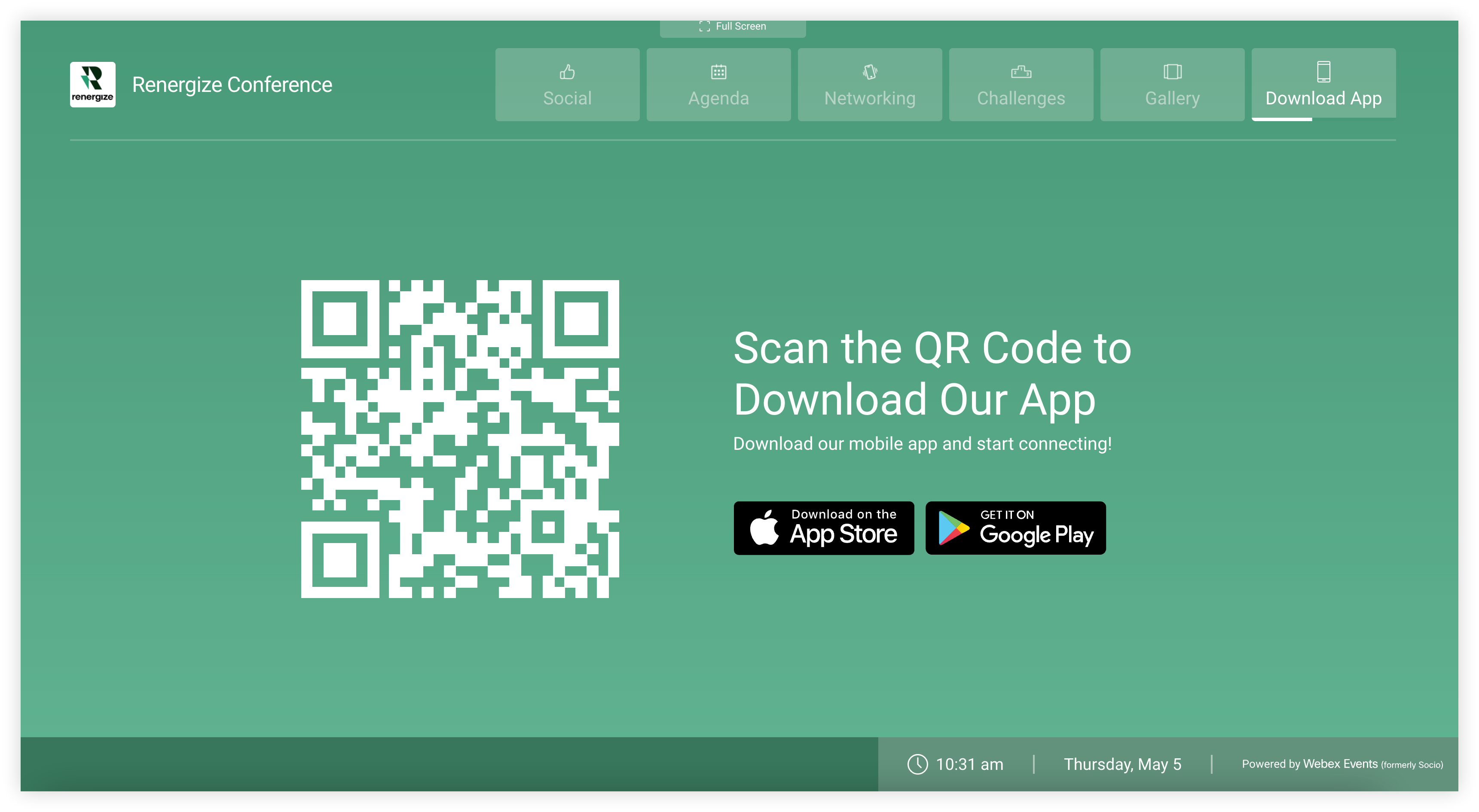 Live Display's Promote App screen.