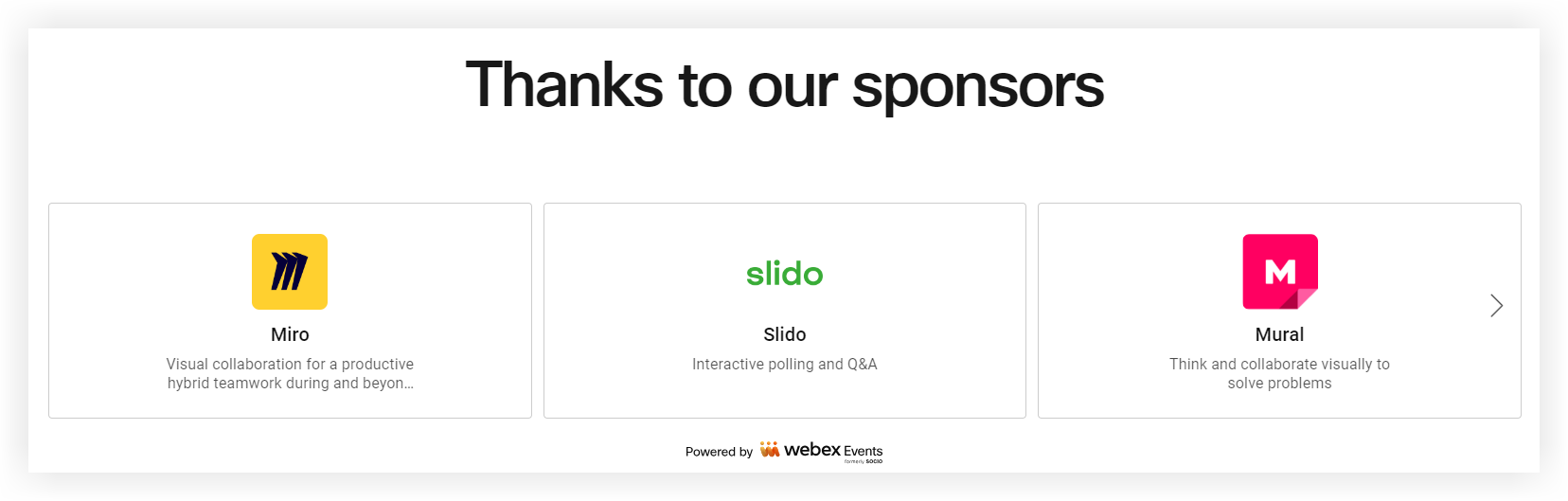 The Sponsors widget in the demo website.