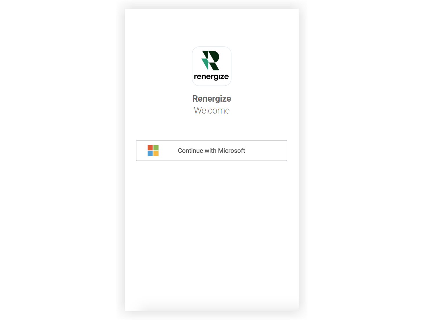 The login screen for a Branded App with SSO enabled.