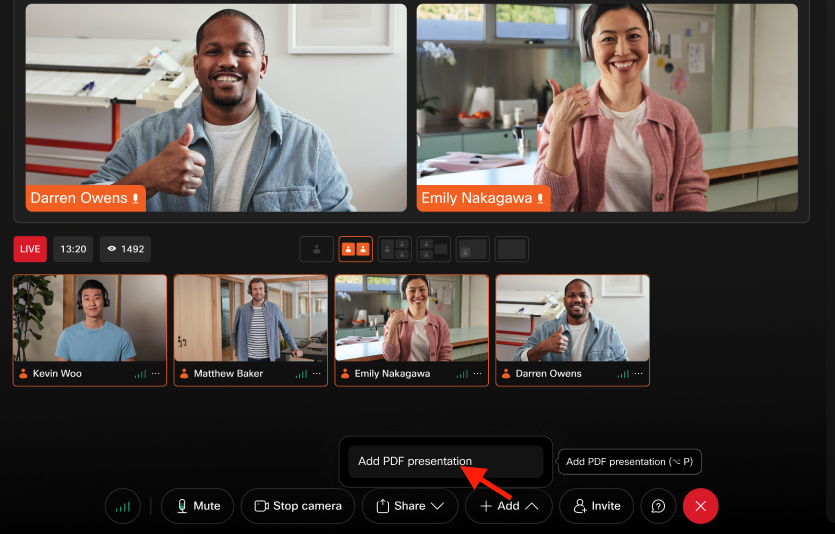 Add PDF Presentation button in the Studio