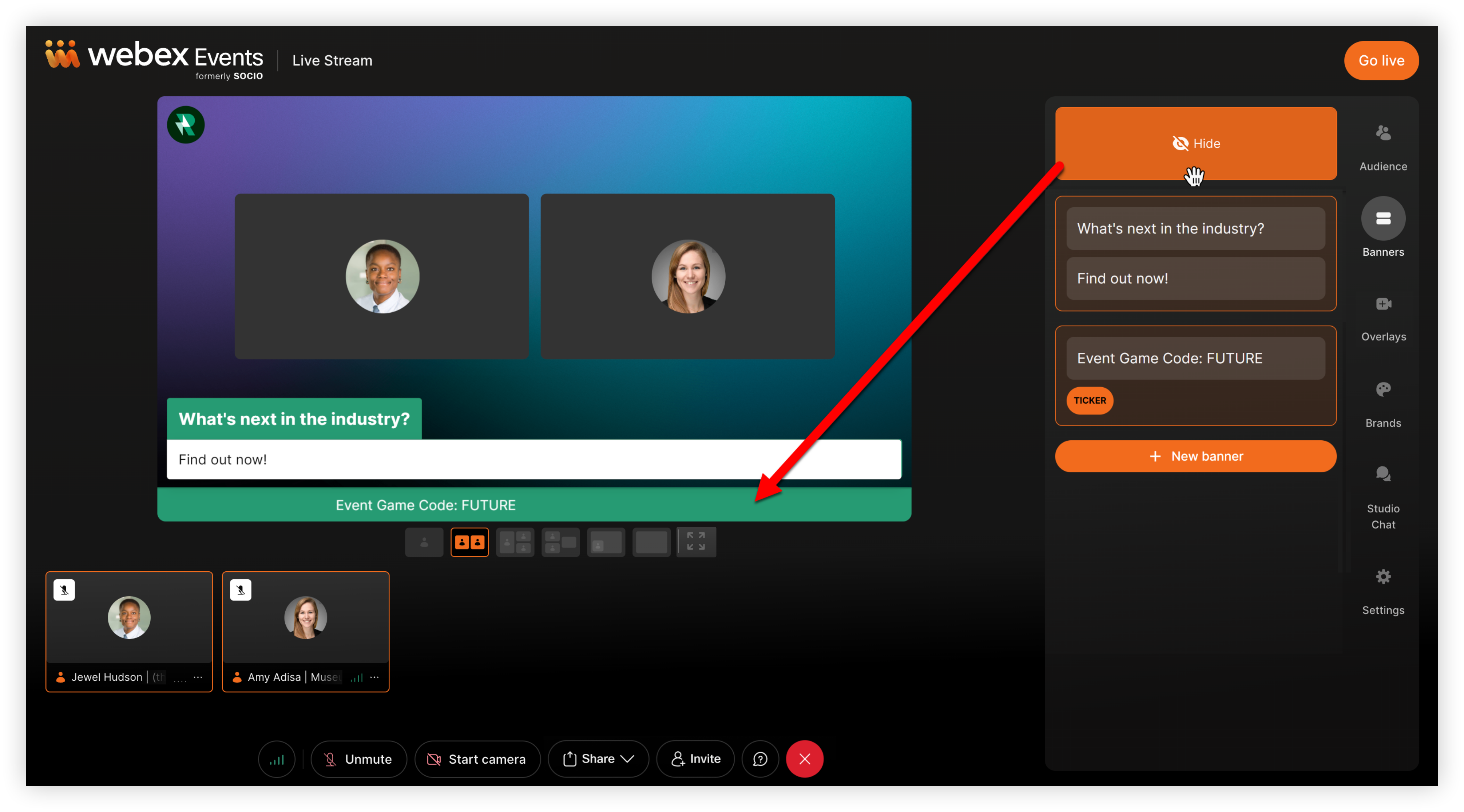 Creating a ticker, such as one called