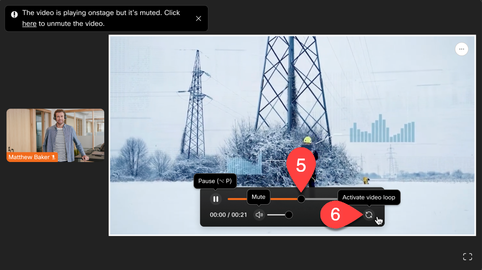 Video share card functions numbered 1 to 4.
