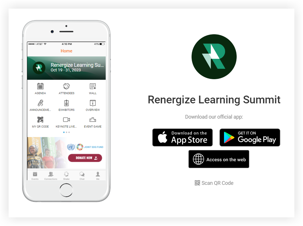 The Event App Promo Page.