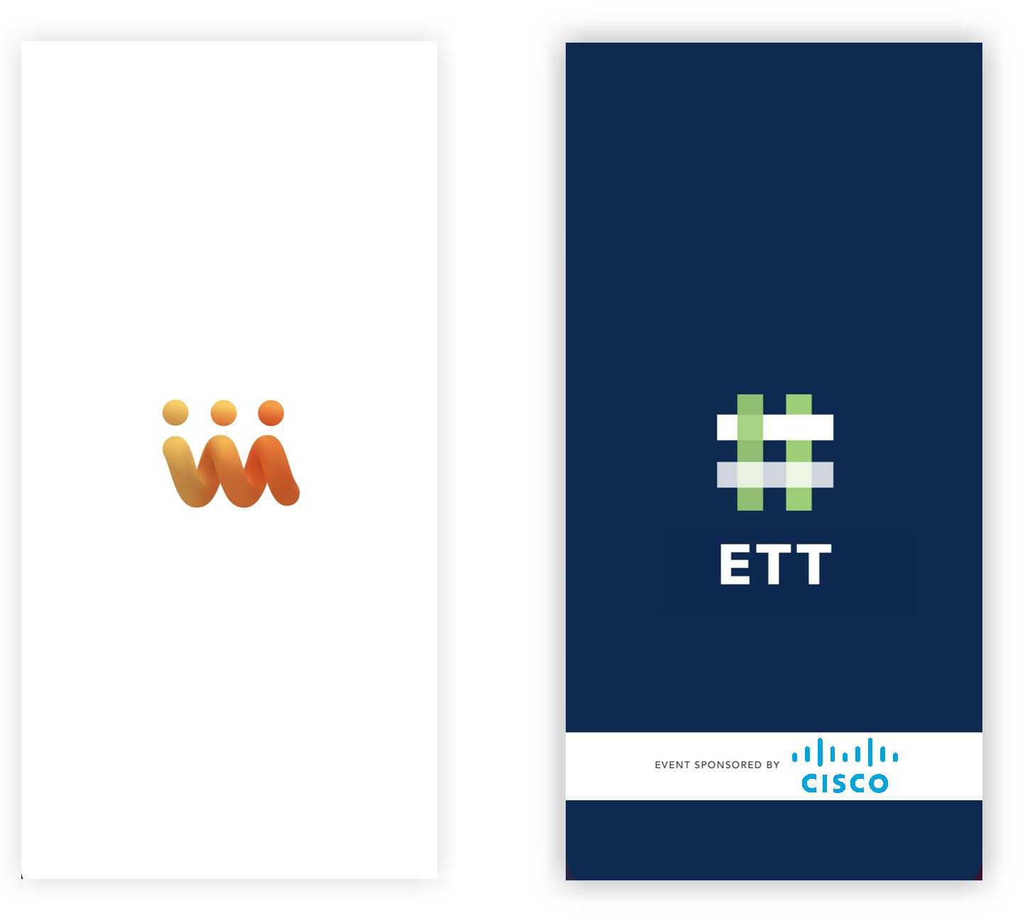 Side by side comparison of the Webex Events App icon and a Branded App icon.
