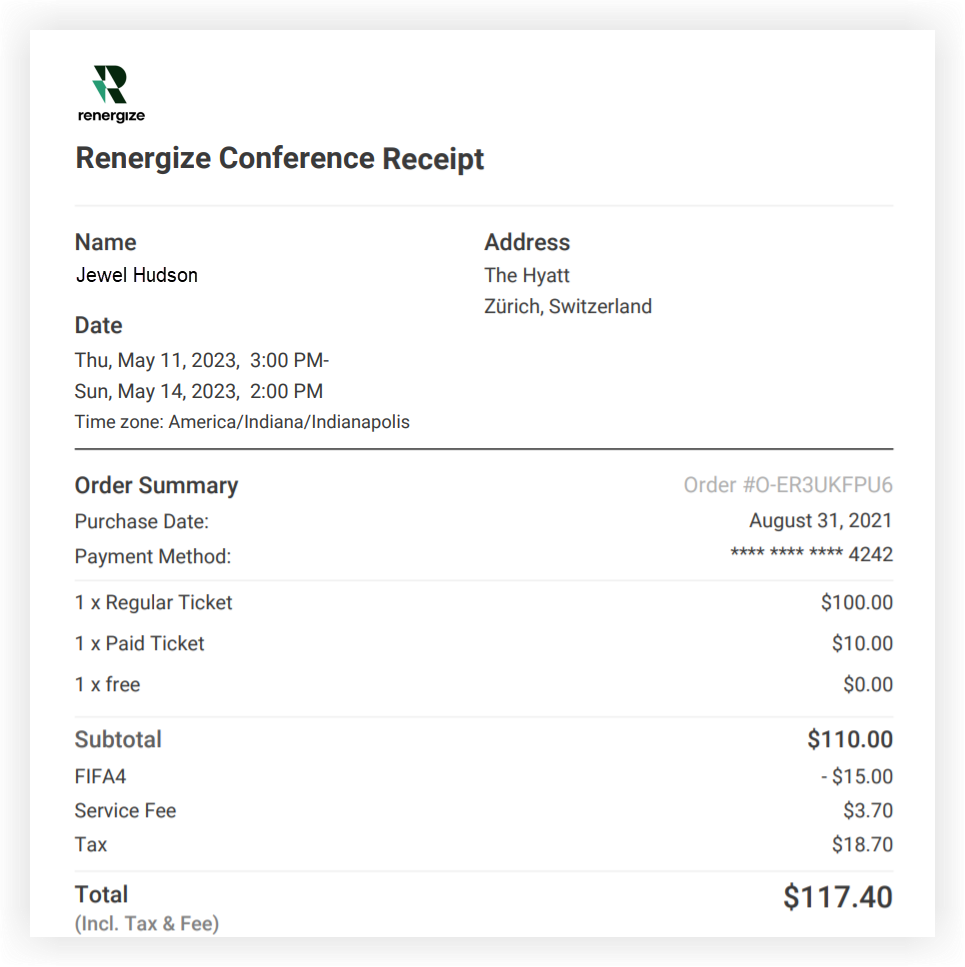 A PDF receipt.