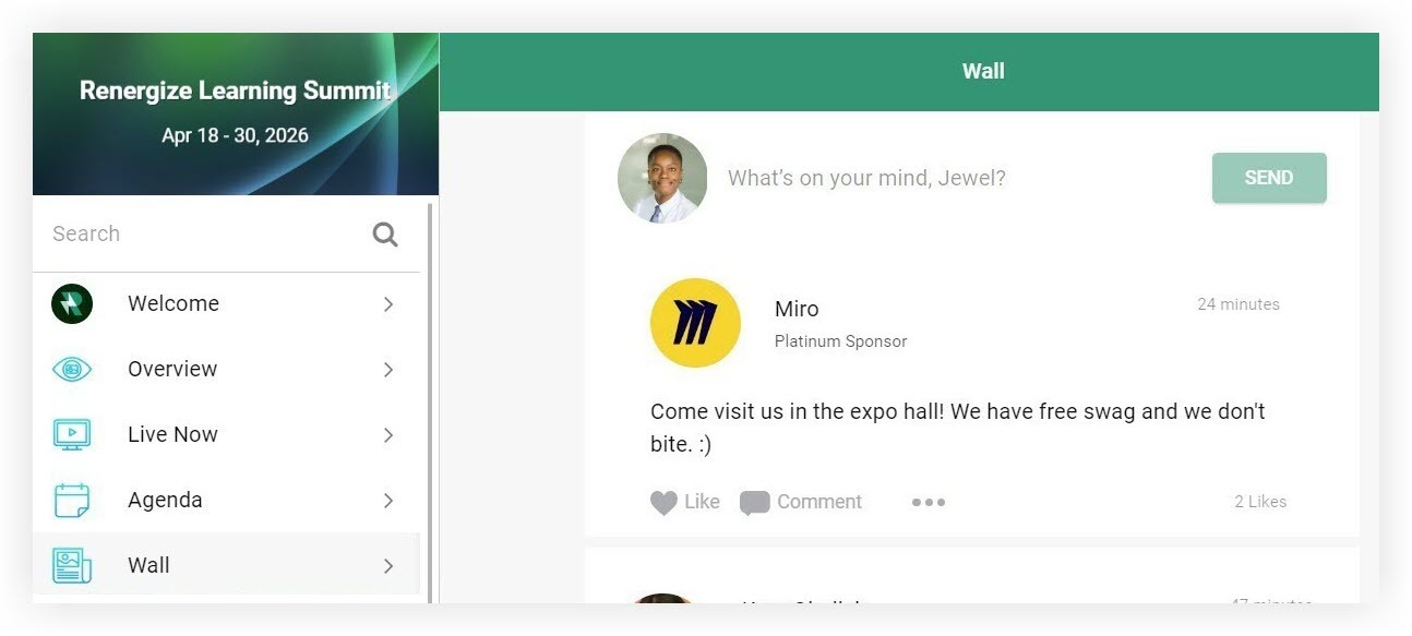 A Sponsor post from Miro on the Web App that says,