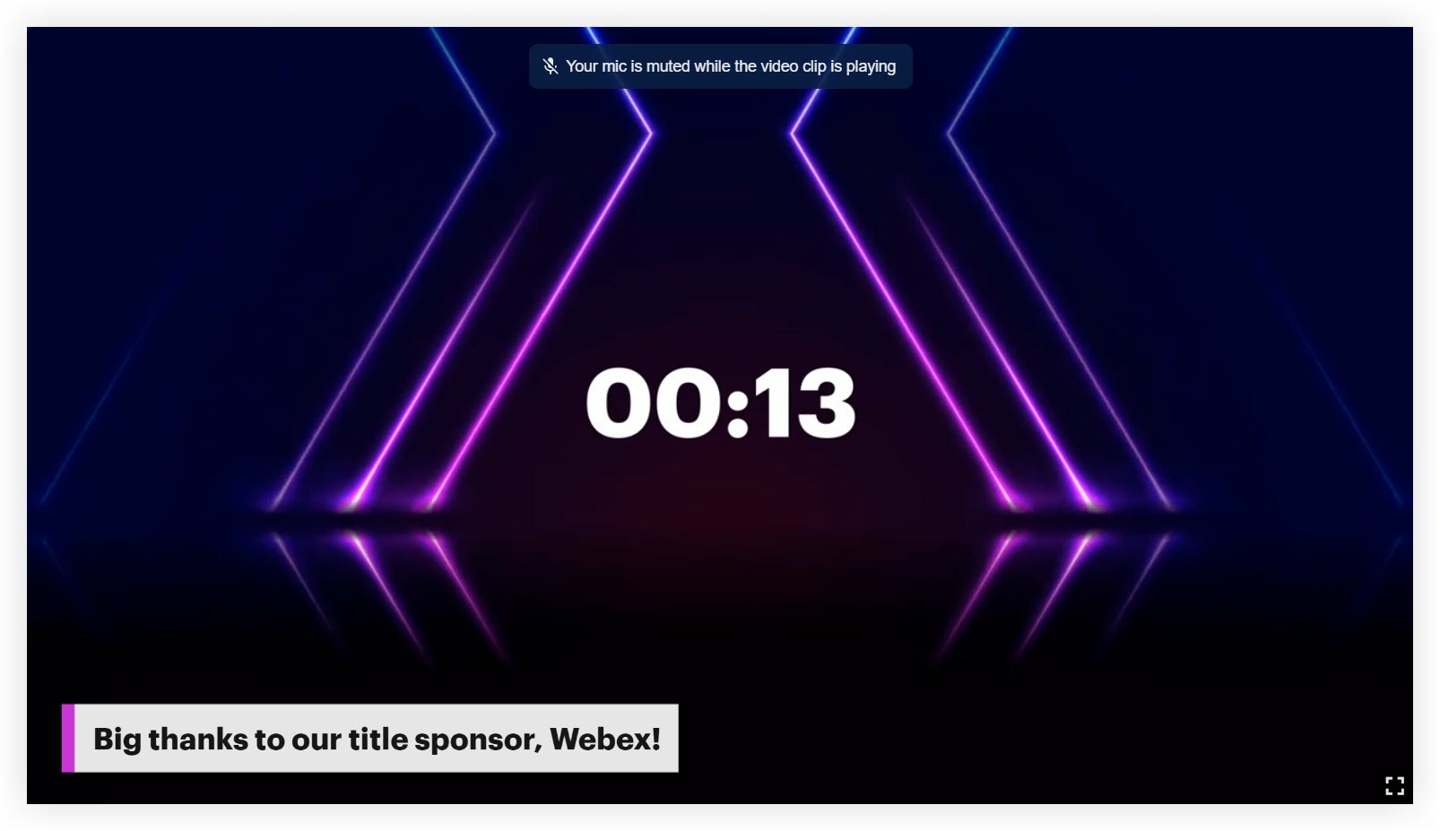A sponsor shout-out banner in the Studio that says