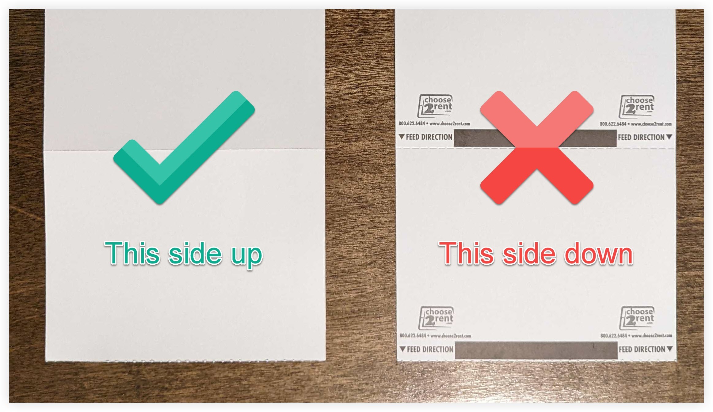 Two badges. One is in the correct orientation and the other is upside down.